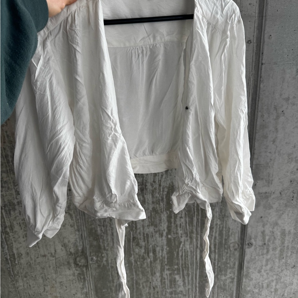 Frank and oak wrap blouse